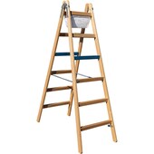 Holz-Breitsprossen-Stehleiter 2 x 6